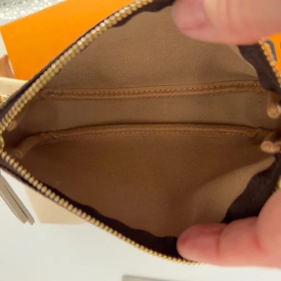 LV Limited Edition Mini Pochette Accessories in Damier Ebene “Trunks and Locks” - Picture 4 of 11